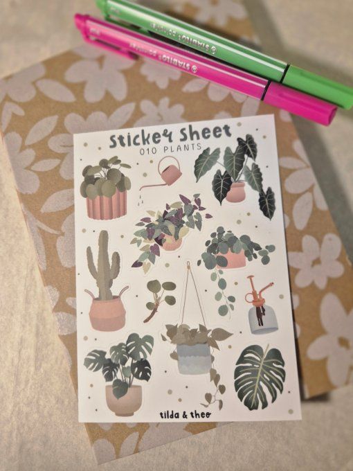 Planche stickers 010 - Plants