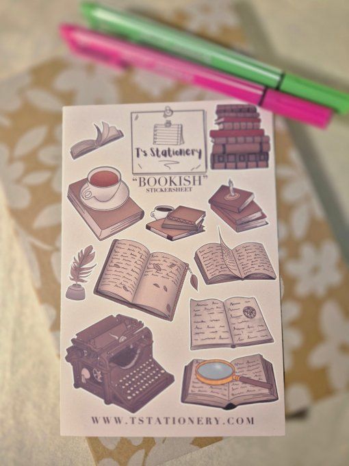 Planche stickers "Bookish"