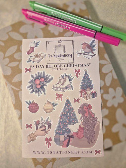 Planche stickers "A day before Christmas"