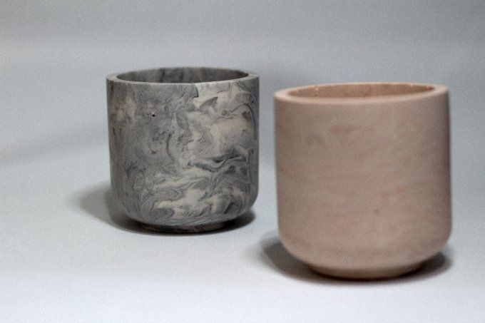 Pot en jesmonite