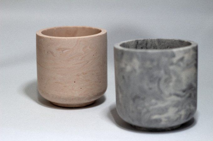Pot en jesmonite